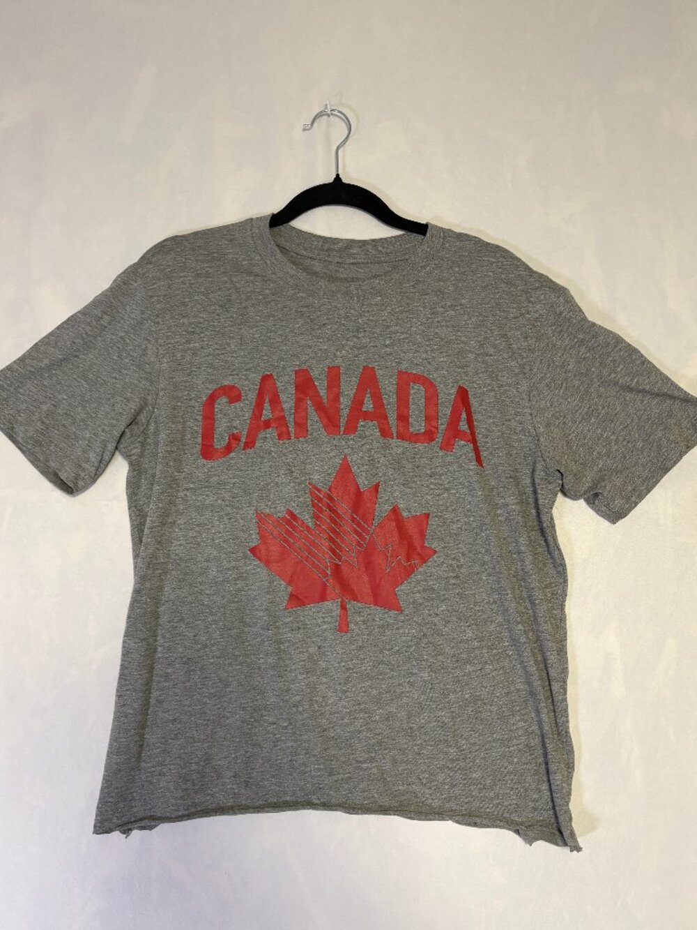 Canada Maple Leaf Men’s T-Shirt Small Grey Red Graphic Canadian Tee